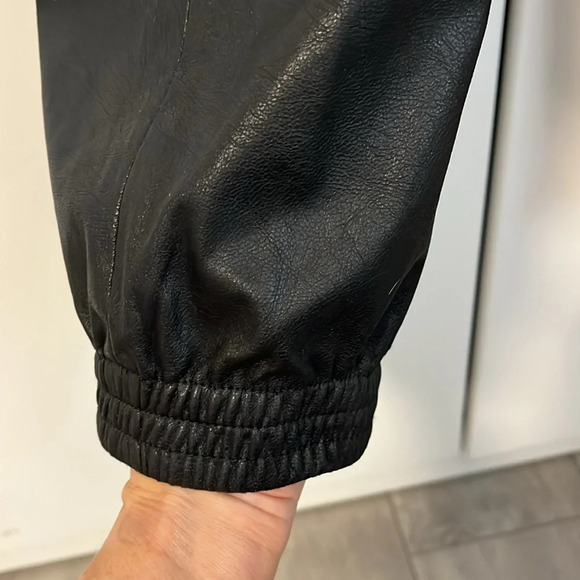 BCBGMAXAZRIA Faux Leather Carpenter Cargo Pants, Size M - Picture 5 of 16